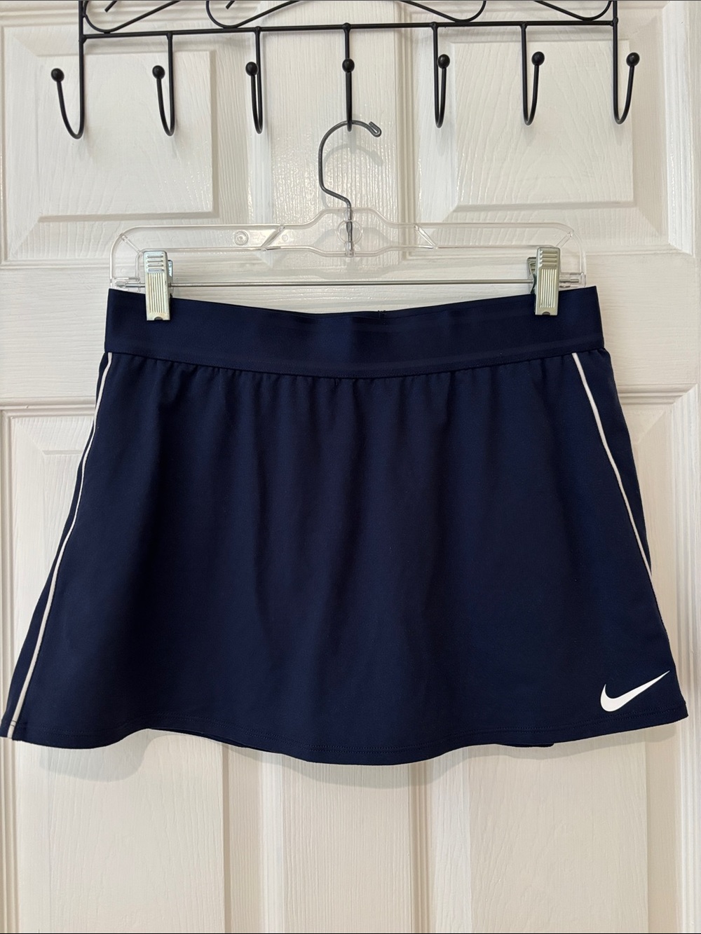 Nike Women’s Athletic Dri-Fit, Navy Mini Skirt with White Trim